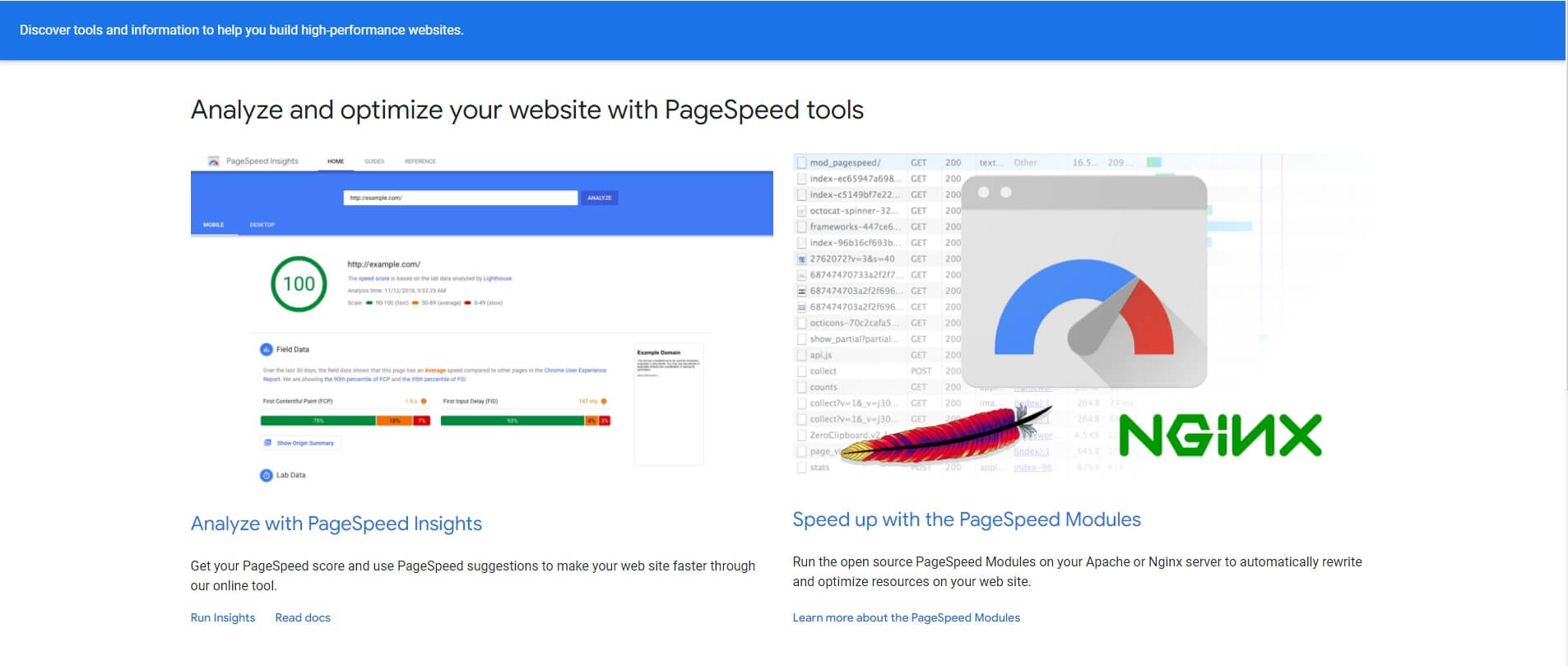 Google Page Speed Tools